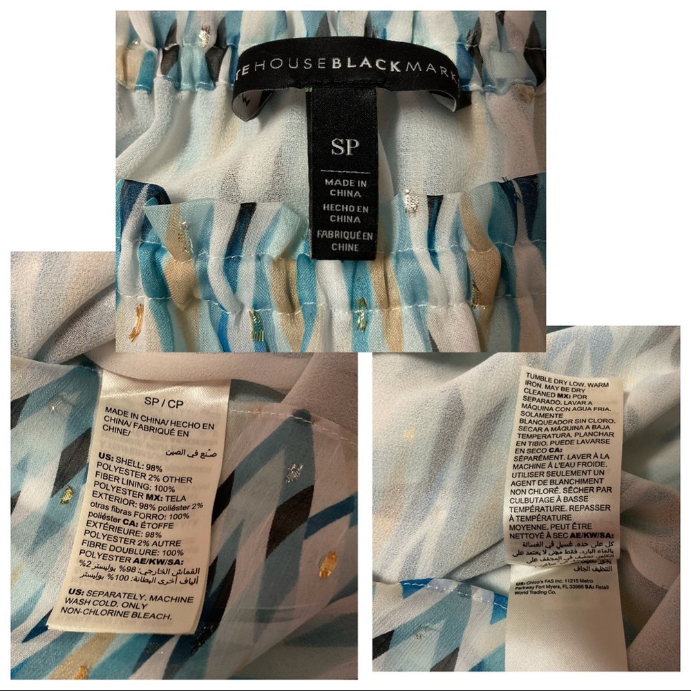White House Black Market PRINTED OFF-THE-SHOULDER - Picture 10 of 15